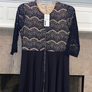 Blue lace dress never worn with tags